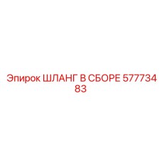57773483 ШЛАНГ В СБОРЕ Epiroc