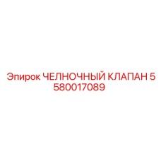 5580017089 ЧЕЛНОЧНЫЙ КЛАПАН (Epiroc)