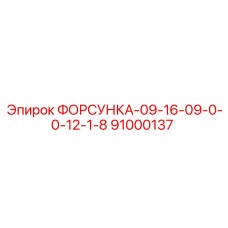 91000137 ФОРСУНКА-09-16-09-0-0-12-1-8 Epiroc