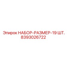8393026722 НАБОР-РАЗМЕР-19 ШТ. Эпирок