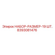 8393081476 НАБОР-РАЗМЕР-19 ШТ. Эпирок