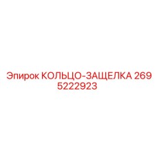 2695222923 КОЛЬЦО-ЗАЩЕЛКА Epiroc