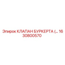 1630800570 КЛАПАН БУРКЕРТА Epiroc