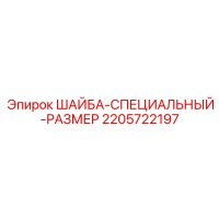 2205722197 ШАЙБА-СПЕЦИАЛЬНЫЙ-РАЗМЕР Epiroc