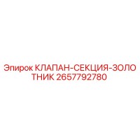 2657792780 КЛАПАН-СЕКЦИЯ-ЗОЛОТНИК Epiroc