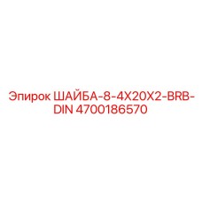 ШАЙБА-8-4X20X2-BRB-DIN 4700186570 производителя Epiroc