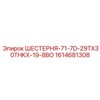 1614681308 ШЕСТЕРНЯ-71-7D-29TX30THKX-19-8BO Эпирок