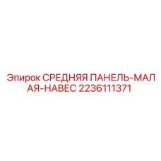 2236111371 СРЕДНЯЯ ПАНЕЛЬ-МАЛАЯ-НАВЕС Epiroc