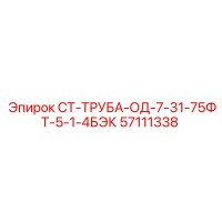 57111338 СТ-ТРУБА-ОД-7-31-75ФТ-5-1-4БЭК Epiroc