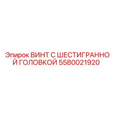 Винт для гидросистем Epiroc 5580021920