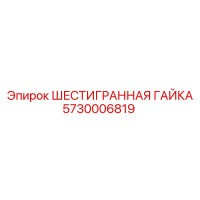 5730006819 ШЕСТИГРАННАЯ ГАЙКА Epiroc