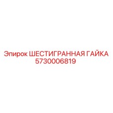5730006819 ШЕСТИГРАННАЯ ГАЙКА Epiroc