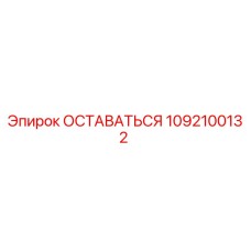 1092100132 ОСТАВАТЬСЯ Эпирок