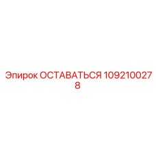 1092100278 ОСТАВАТЬСЯ Эпирок