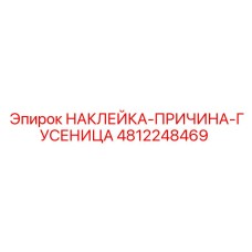 4812248469 НАКЛЕЙКА-ПРИЧИНА-ГУСЕНИЦА Epiroc