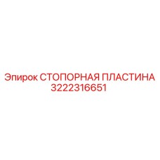 3222316651 СТОПОРНАЯ ПЛАСТИНА Epiroc