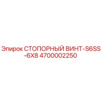 4700002250 СТОПОРНЫЙ ВИНТ-S6SS-6X8 Epiroc