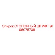 9106075708 СТОПОРНЫЙ ШТИФТ Epiroc