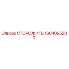 1604095200 СТОРОЖИТЬ Epiroc