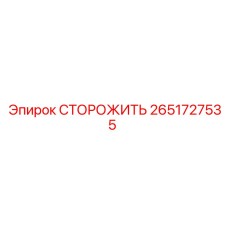 2651727535 СТОРОЖИТЬ Epiroc
