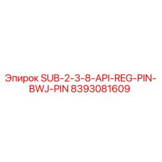 8393081609 SUB-2-3-8-API-REG-PIN-BWJ-PIN Epiroc