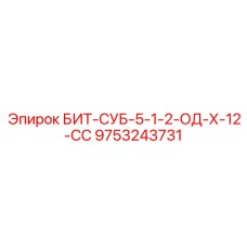 9753243731 БИТ-СУБ-5-1-2-ОД-Х-12-СС Epiroc