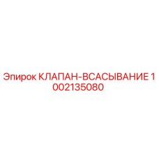 1002135080 КЛАПАН-ВСАСЫВАНИЕ Epiroc