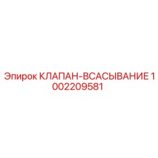 1002209581 КЛАПАН-ВСАСЫВАНИЕ Epiroc