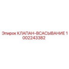 1002243382 КЛАПАН-ВСАСЫВАНИЕ Epiroc