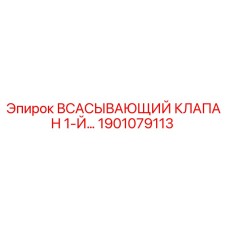 1901079113 Всасывающий клапан 1-й | Epiroc