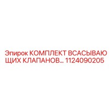 1124090205 КОМПЛЕКТ ВСАСЫВАЮЩИХ КЛАПАНОВ (Epiroc)