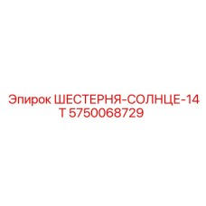 5750068729 ШЕСТЕРНЯ-СОЛНЦЕ-14T Epiroc