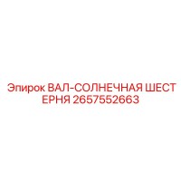 2657552663 ВАЛ-СОЛНЕЧНАЯ ШЕСТЕРНЯ Epiroc