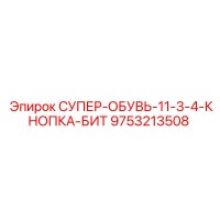 9753213508 СУПЕР-ОБУВЬ-11-3-4-КНОПКА-БИТ Epiroc
