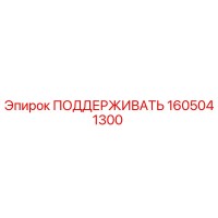 1605041300 ПОДДЕРЖИВАТЬ Epiroc