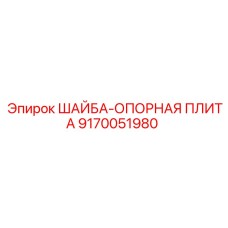 Шайба-опорная плита 9170051980 для монтажа