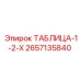 2657135840 ТАБЛИЦА-1-2-Х Epiroc