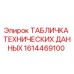 1614469100 ТАБЛИЧКА ТЕХНИЧЕСКИХ ДАННЫХ Epiroc