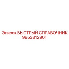 9853812901 БЫСТРЫЙ СПРАВОЧНИК Epiroc