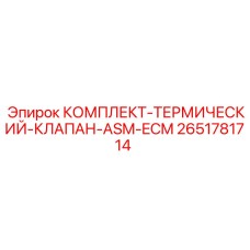 Термический клапан ASM-ECM 2651781714 для систем охлаждения буровых станков Epiroc