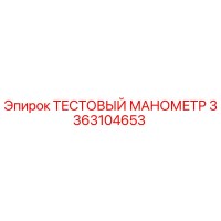 3363104653 ТЕСТОВЫЙ МАНОМЕТР Epiroc