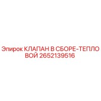 2652139516 КЛАПАН В СБОРЕ-ТЕПЛОВОЙ Epiroc