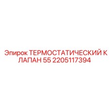 2205117394 ТЕРМОСТАТИЧЕСКИЙ КЛАПАН 55 Epiroc