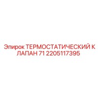 2205117395 ТЕРМОСТАТИЧЕСКИЙ КЛАПАН 71 Epiroc