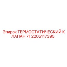 2205117395 ТЕРМОСТАТИЧЕСКИЙ КЛАПАН 71 Epiroc