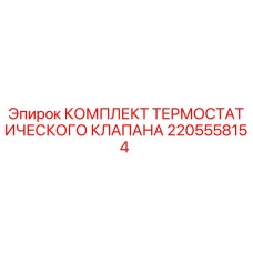 2205558154 КОМПЛЕКТ ТЕРМОСТАТИЧЕСКОГО КЛАПАНА Epiroc