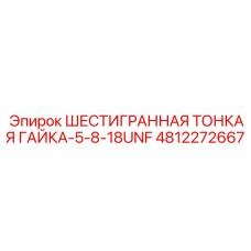 4812272667 ШЕСТИГРАННАЯ ТОНКАЯ ГАЙКА-5-8-18UNF Epiroc