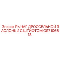 GS7106618 РЫЧАГ ДРОССЕЛЬНОЙ ЗАСЛОНКИ С ШТИФТОМ Epiroc