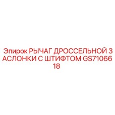GS7106618 РЫЧАГ ДРОССЕЛЬНОЙ ЗАСЛОНКИ С ШТИФТОМ Epiroc