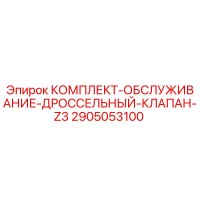 2905053100 Комплект обслуживания дроссельный клапан Z3 Epiroc